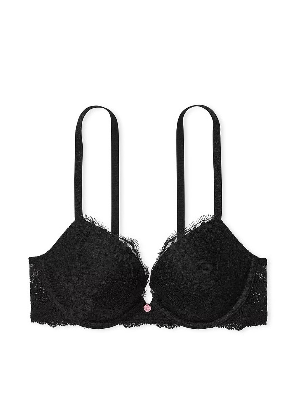 Victoria's Secret Dream Angels Push Up Bra Black Lace 38DD NEW